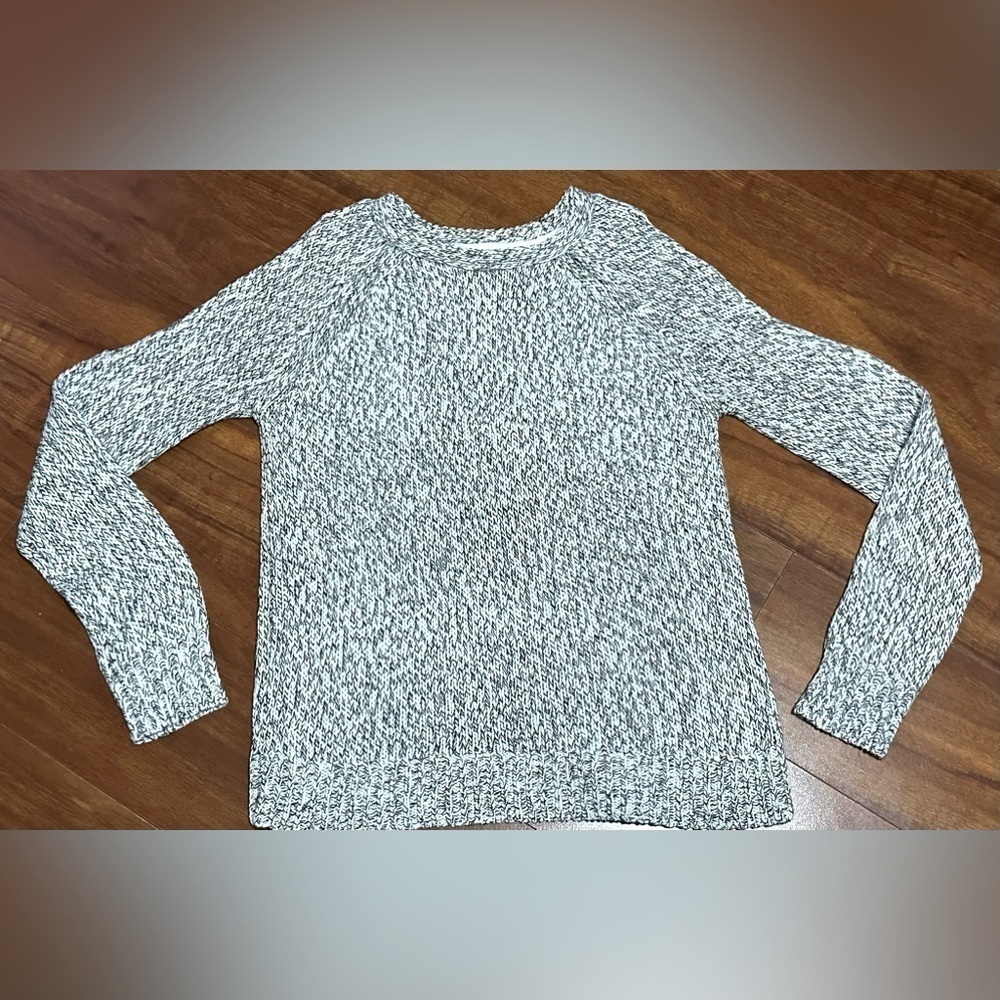 Alya Black & White Sweater with Cut-Out Shoulders & Pretty Openings on Back